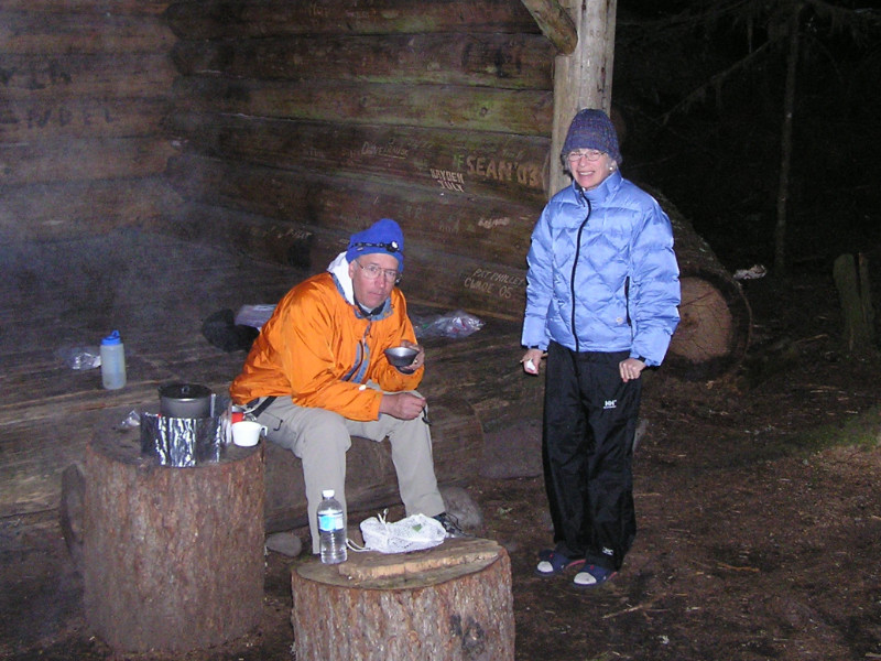 Prepared Hikers with camping gear