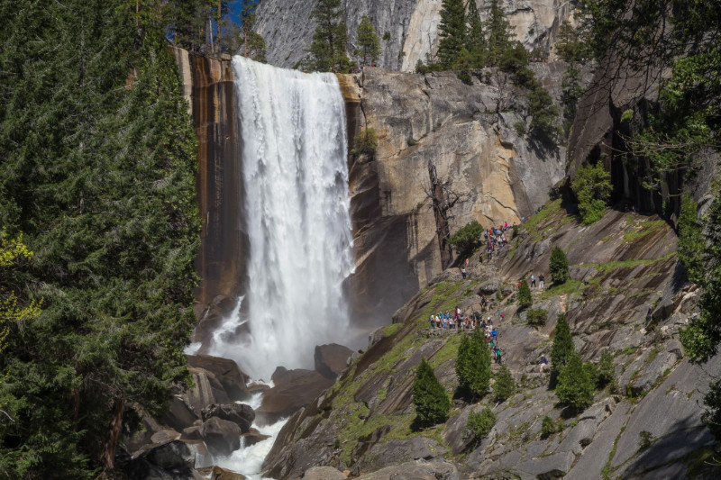 Waterfalls attract hikers