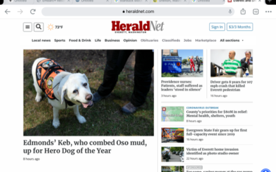 Front-page article on Keb in the Everett Herald