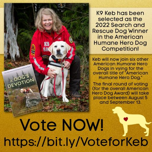 Search and Rescue Dog Winner Keb